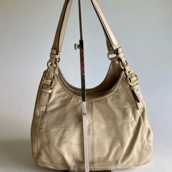 Coach Metallic Gold Shoulder Bag - Picture 4 of 11